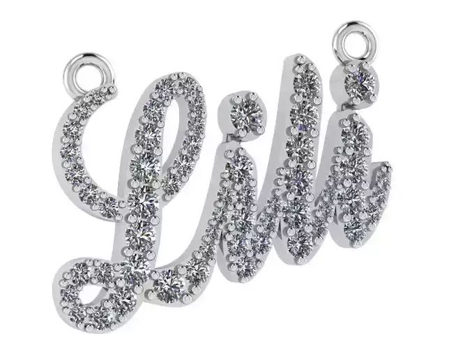 Lili Name Diamond Pendant 0116