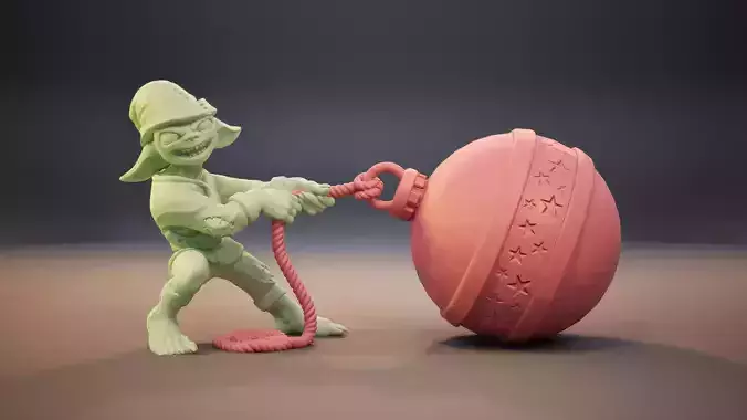 Christmas Ornament Thief Goblin - 1 2 3 inch 3D print model