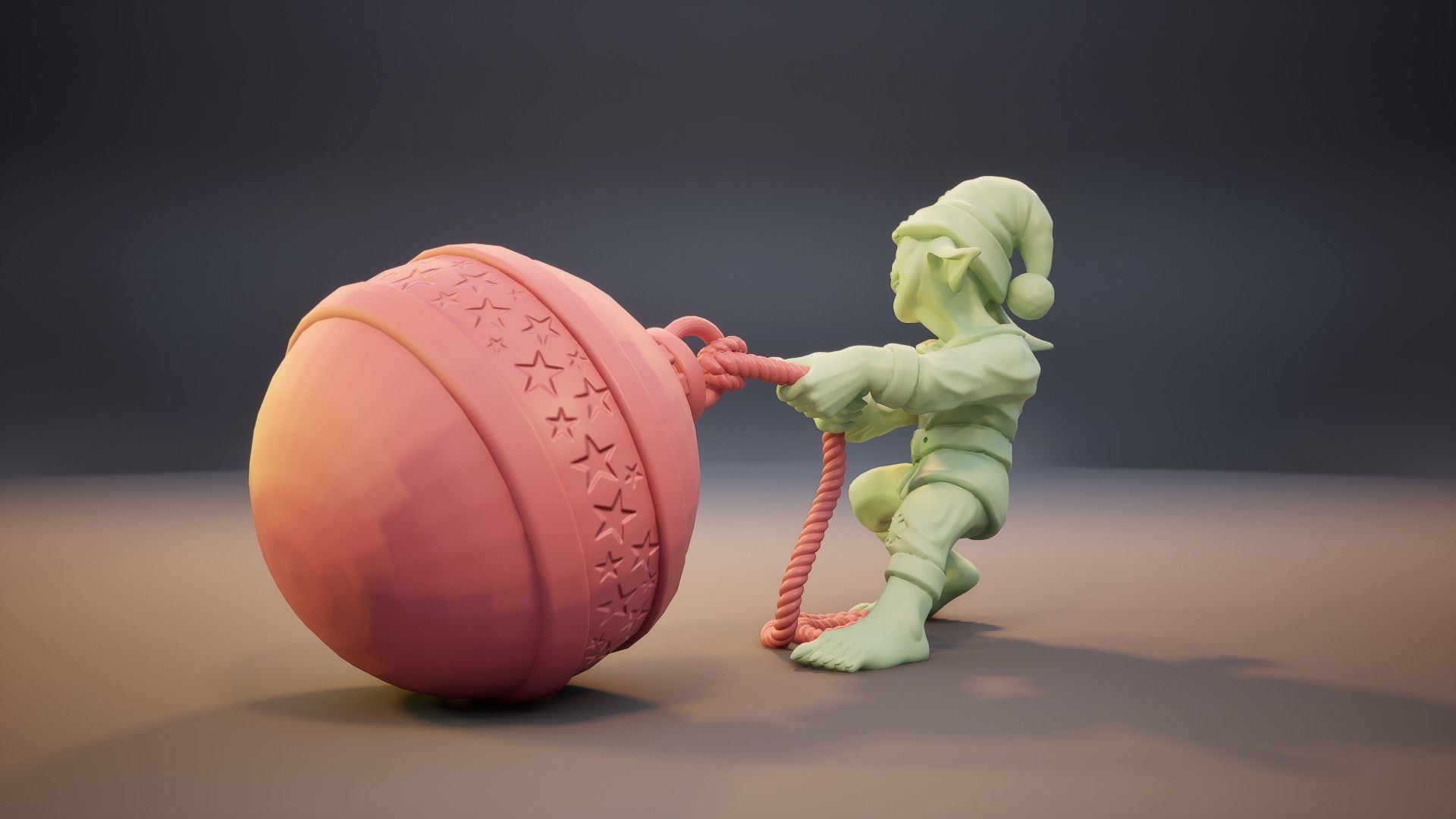Christmas Ornament Thief Goblin - 1 2 3 inch 3D print model_4