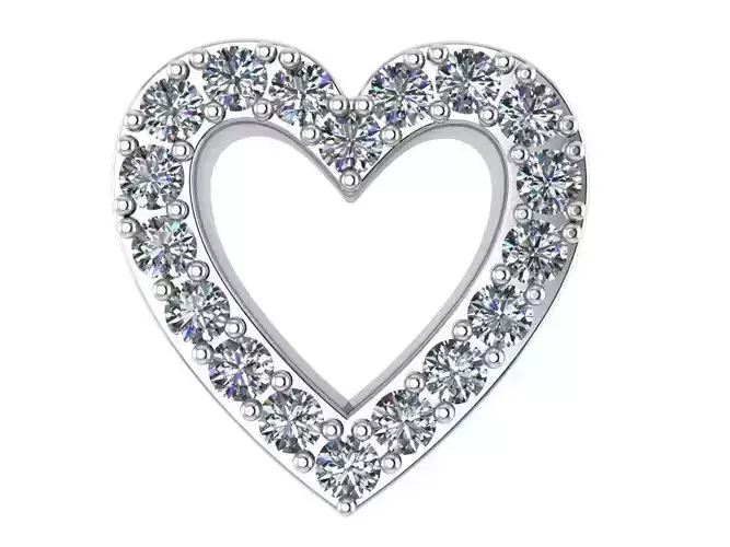 Heart Diamond Pendant 0119