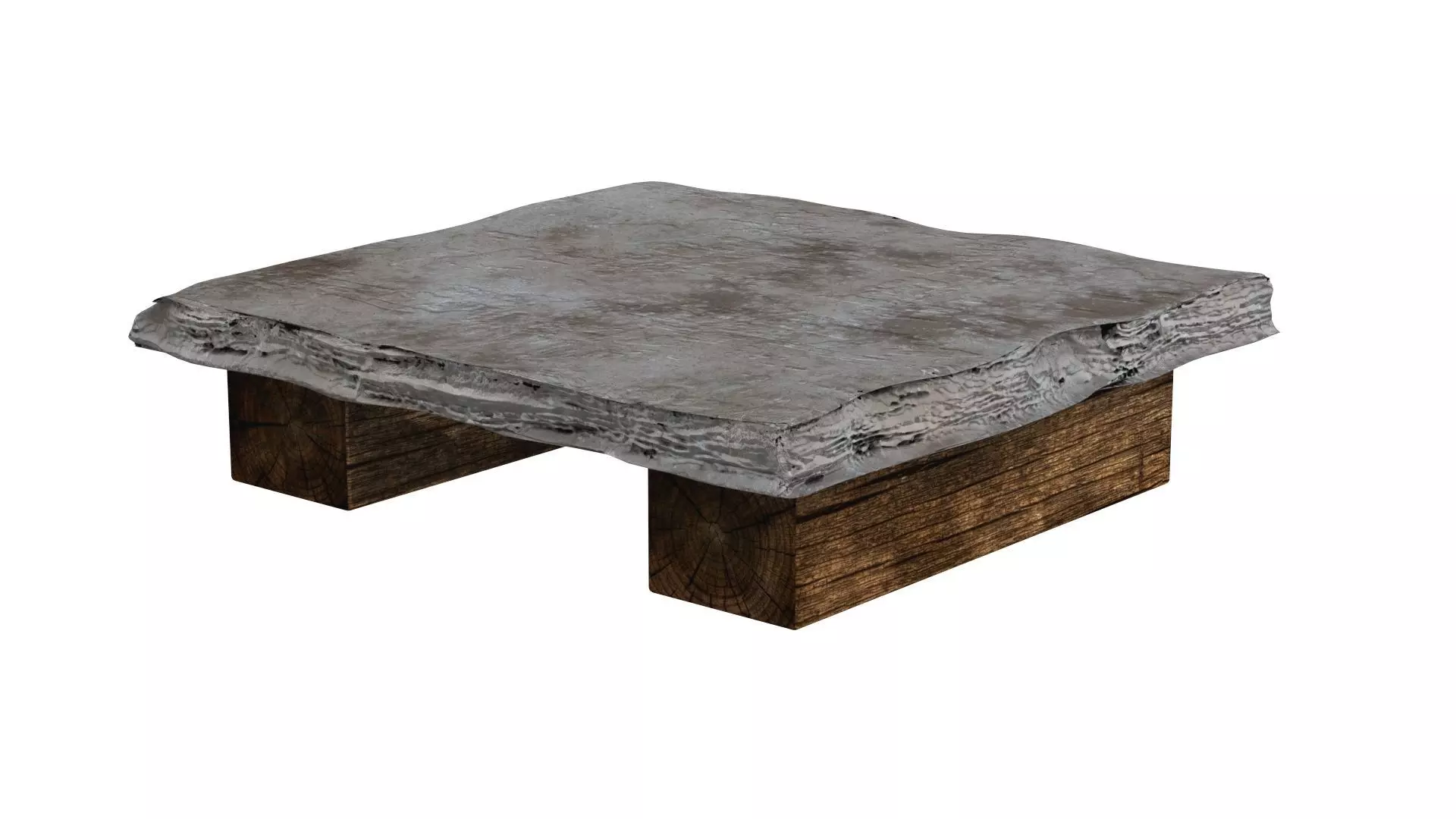 Vintage Slate Coffee Table 3D model_0