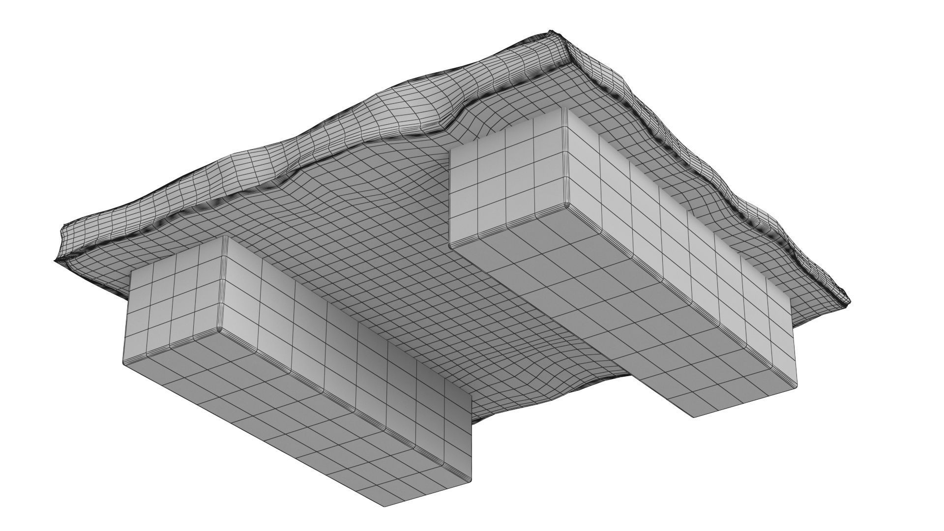 Vintage Slate Coffee Table 3D model_8