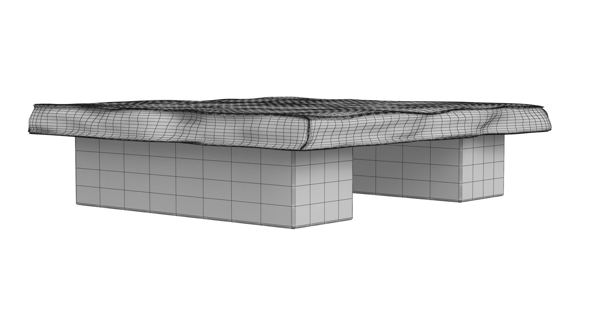 Vintage Slate Coffee Table 3D model_7