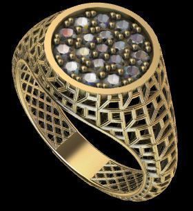 RING MAN DIRECT CASTING Texture 3D 3D print model_1