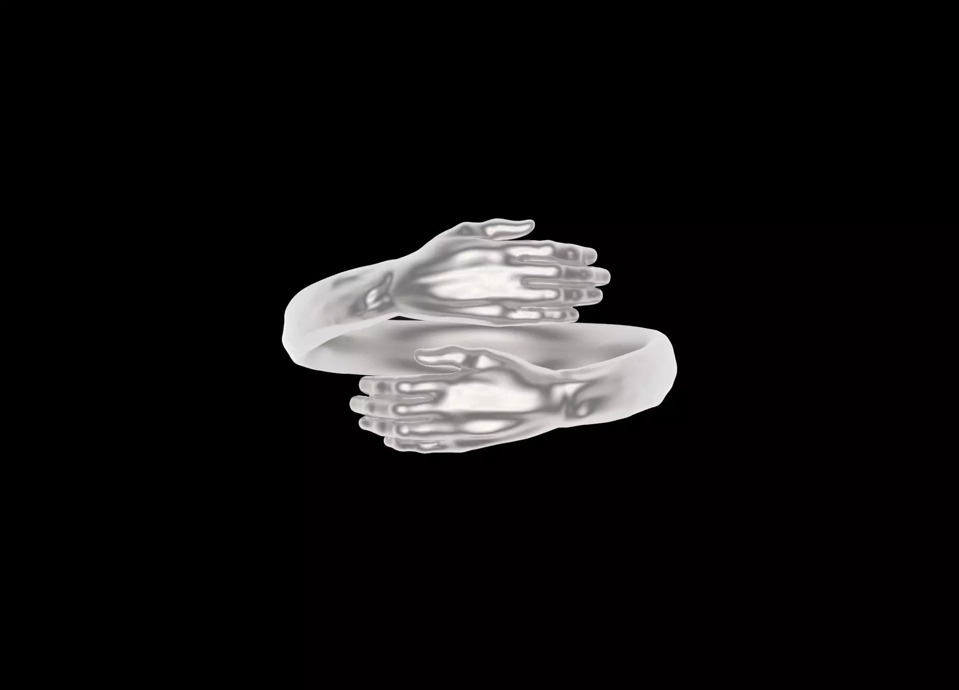 Embrace Hand Rings 3D print model