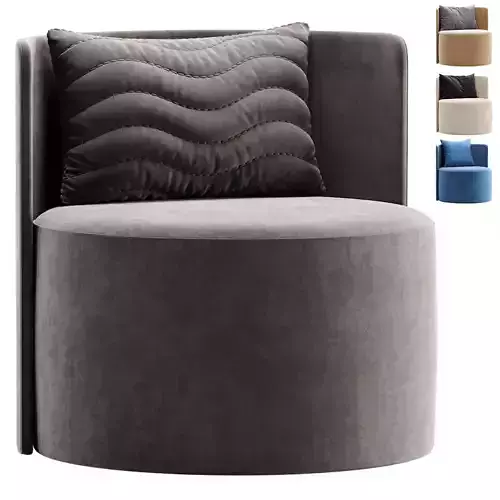 Armchair REYNAUX CURVE GRAY 1