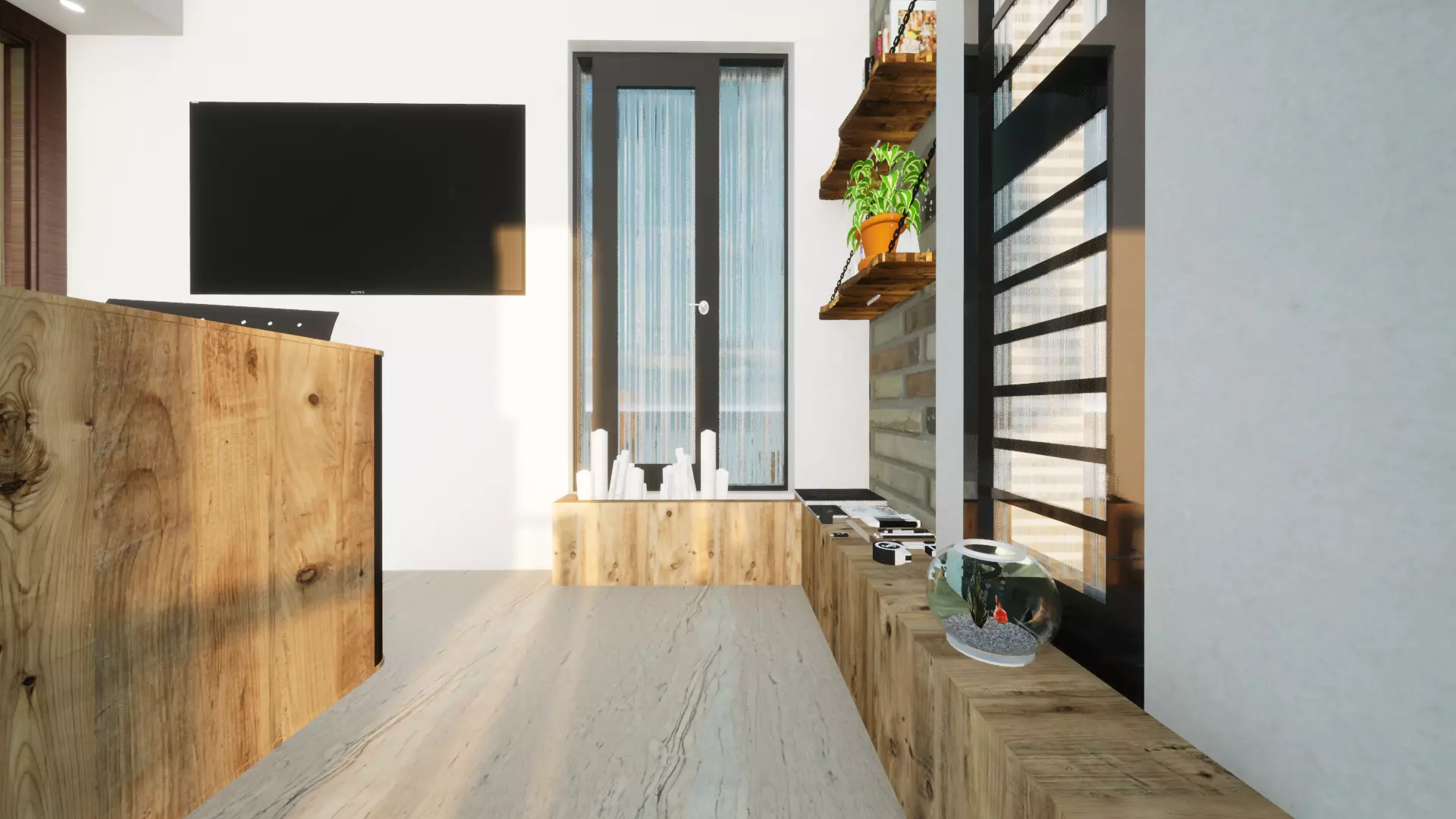 Interior and exterior 3D Model 3D model