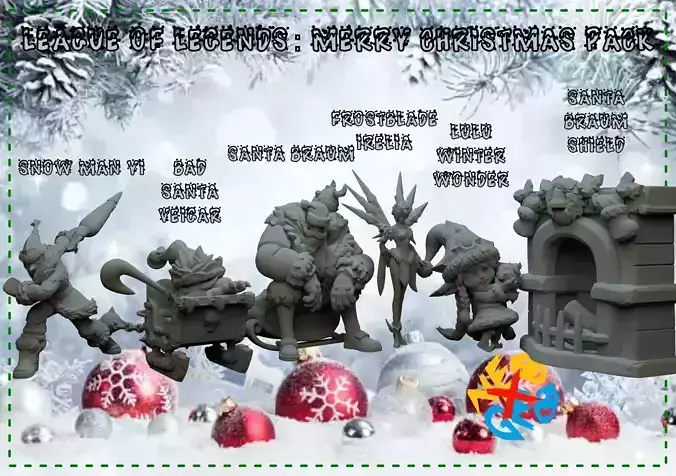 LEAGUE OF LEGENDS - MERRY CHRISTMAS PACK 3D print model