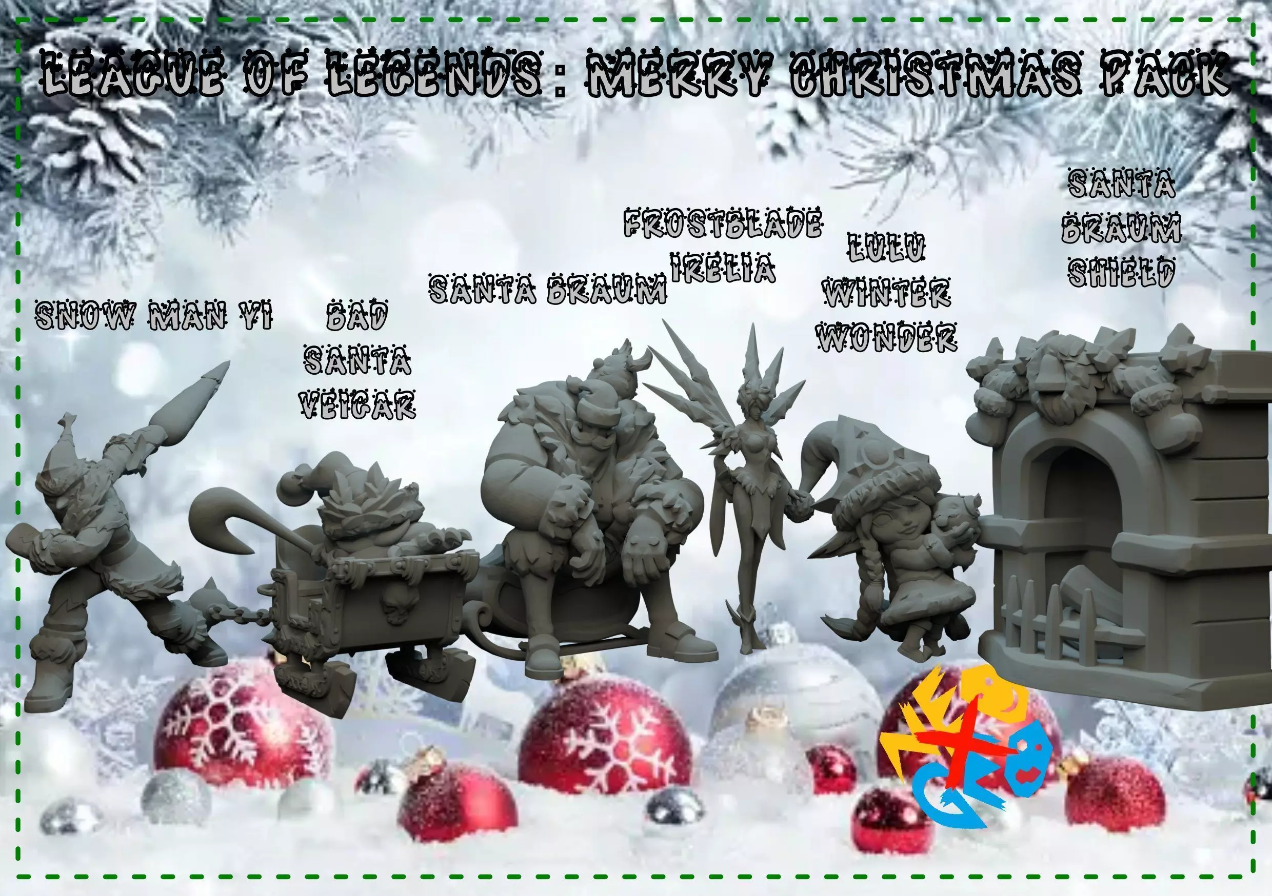 LEAGUE OF LEGENDS - MERRY CHRISTMAS PACK 3D print model_0