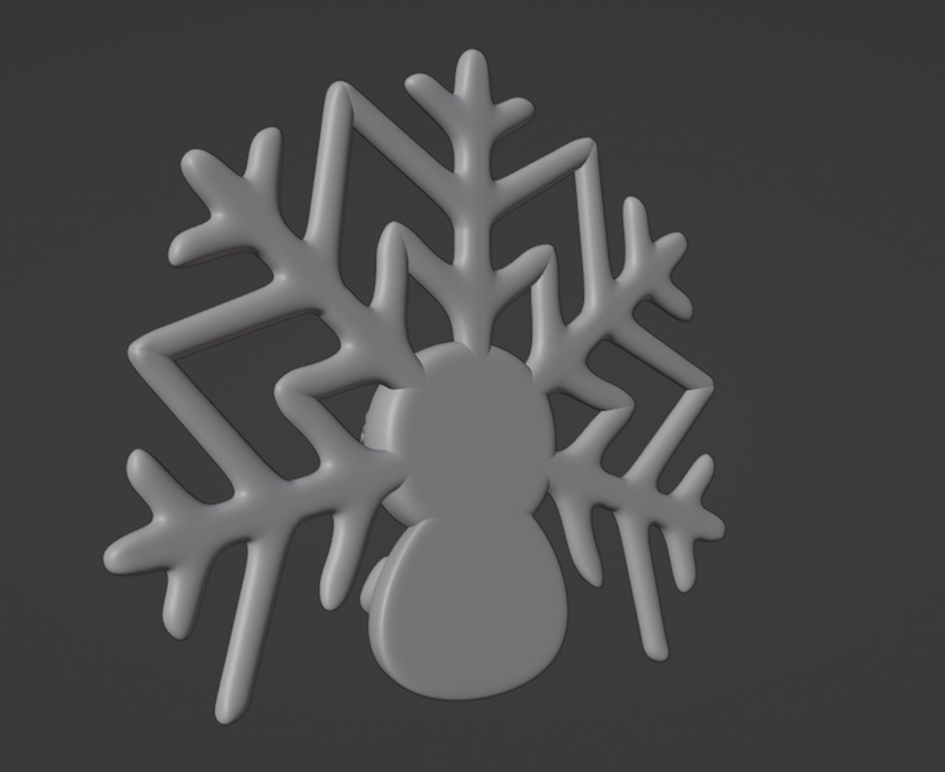 Snowflake Lady Christmas  hanging decoration 3D print model_3