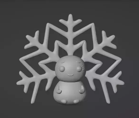 Snowflake Lady Christmas  hanging decoration 3D print model