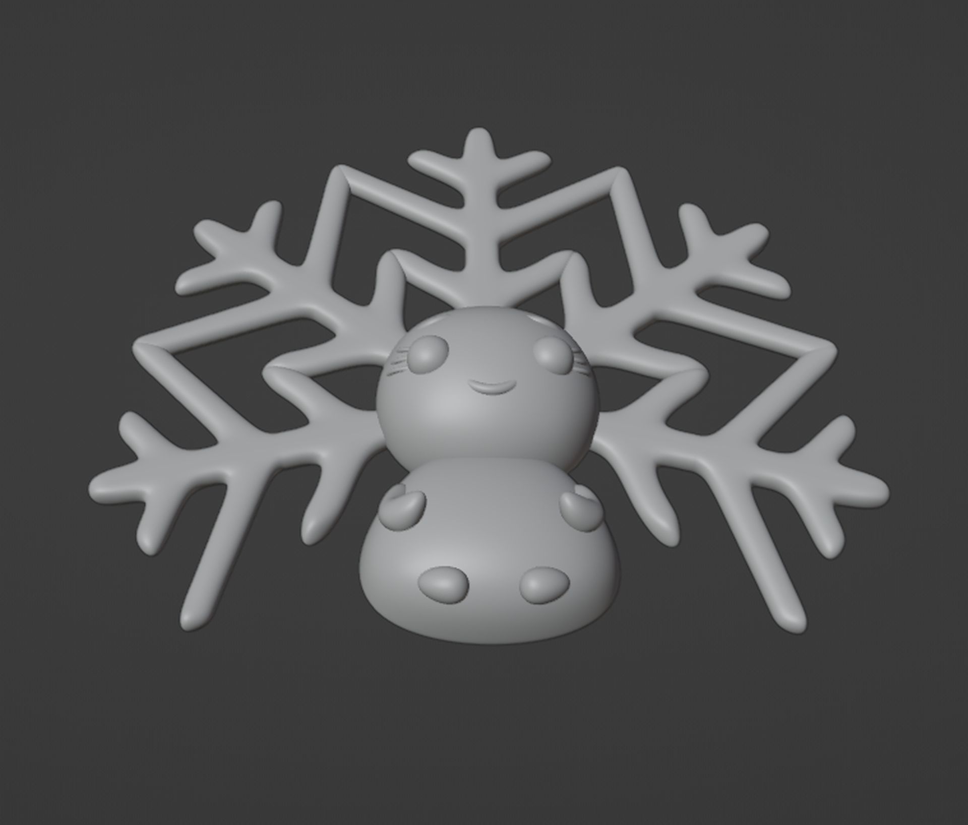 Snowflake Lady Christmas  hanging decoration 3D print model_5