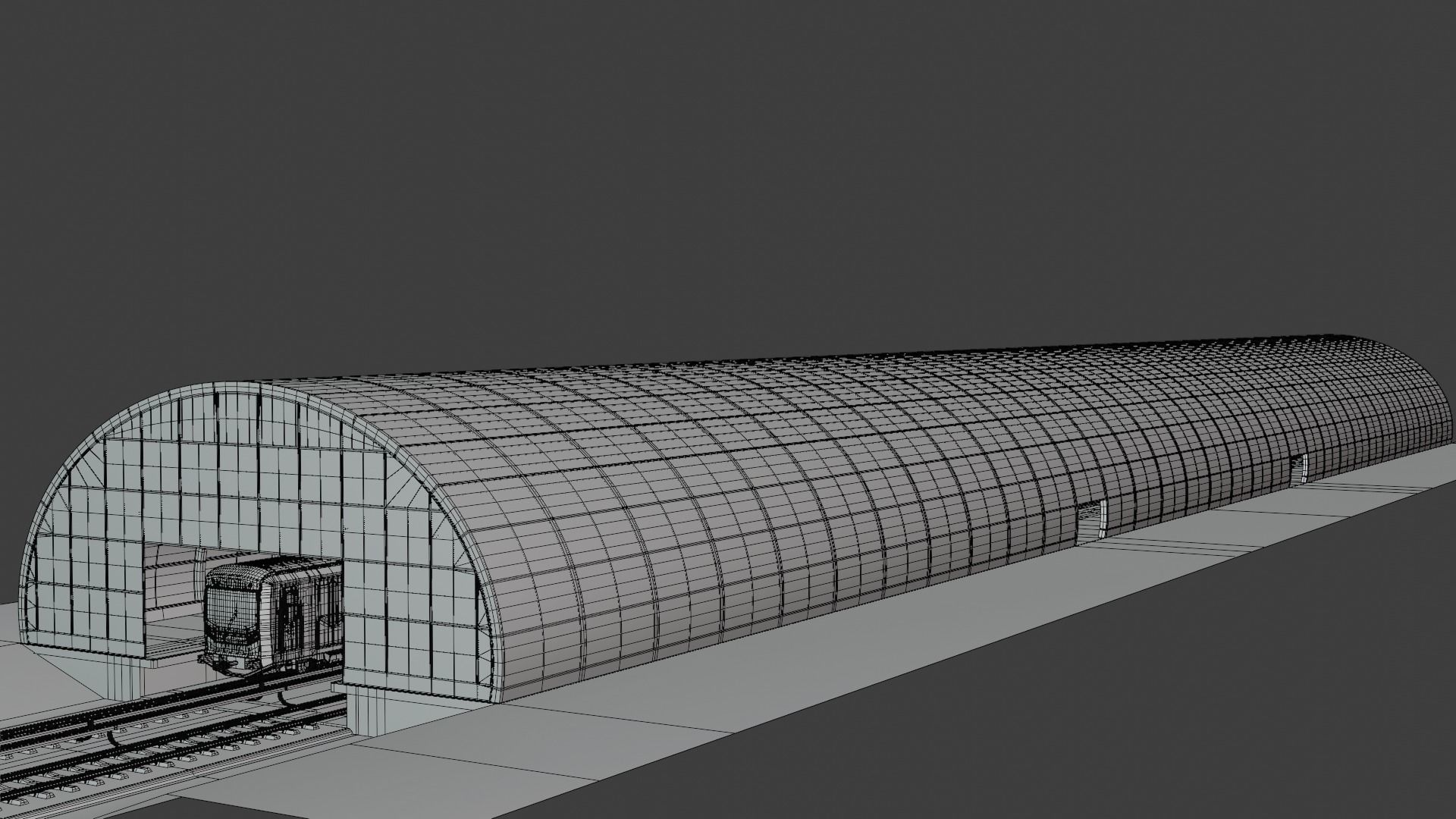 Warsaw metro station II 3D model_11