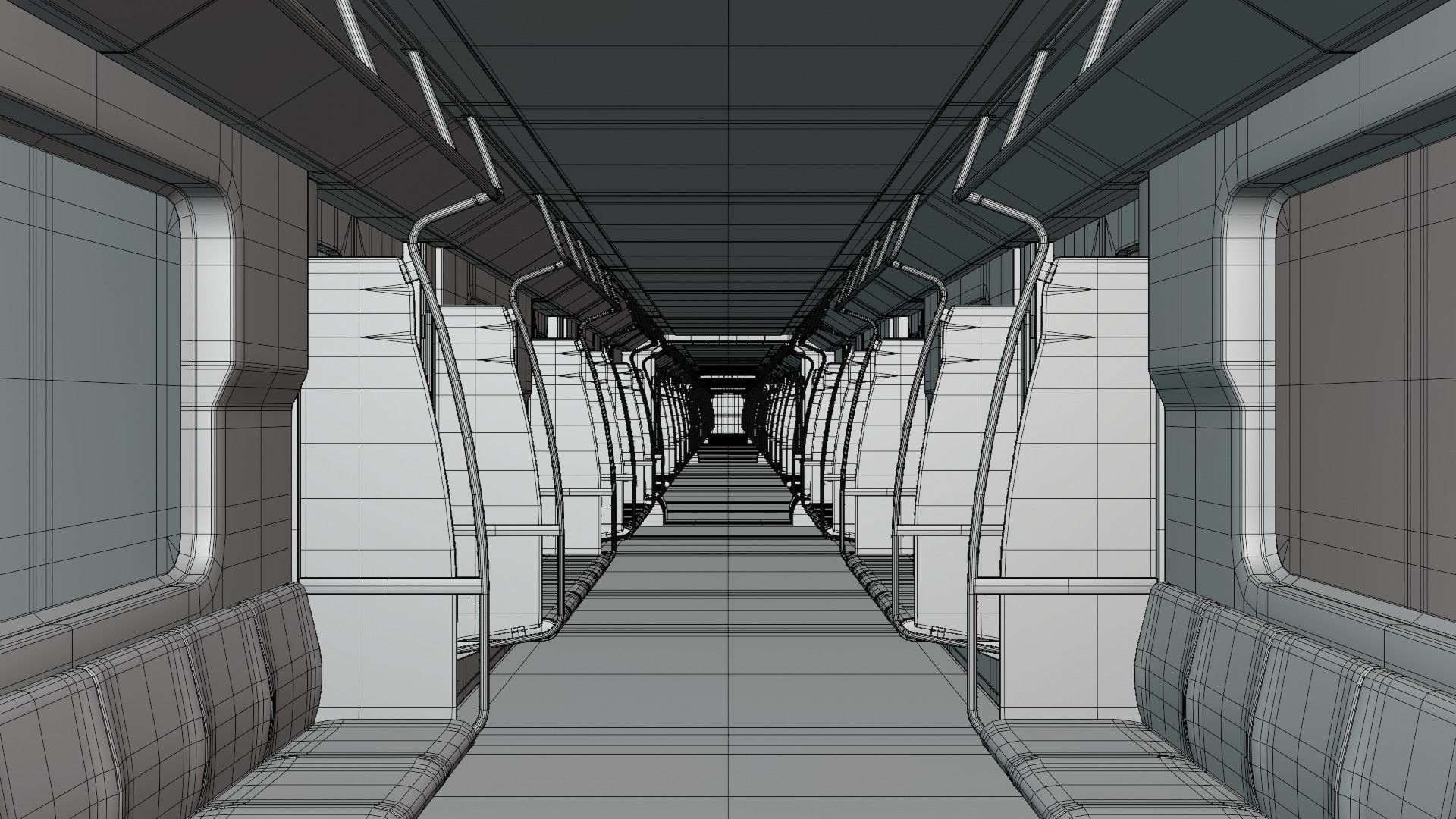 Warsaw metro station II 3D model_9