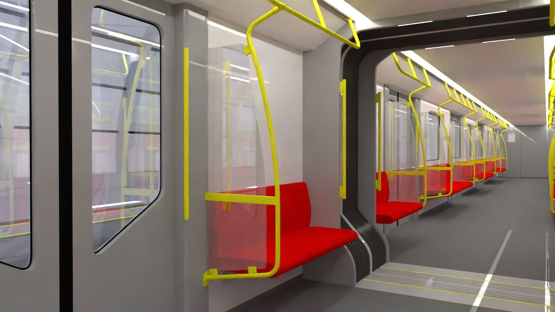 Warsaw metro station II 3D model_6