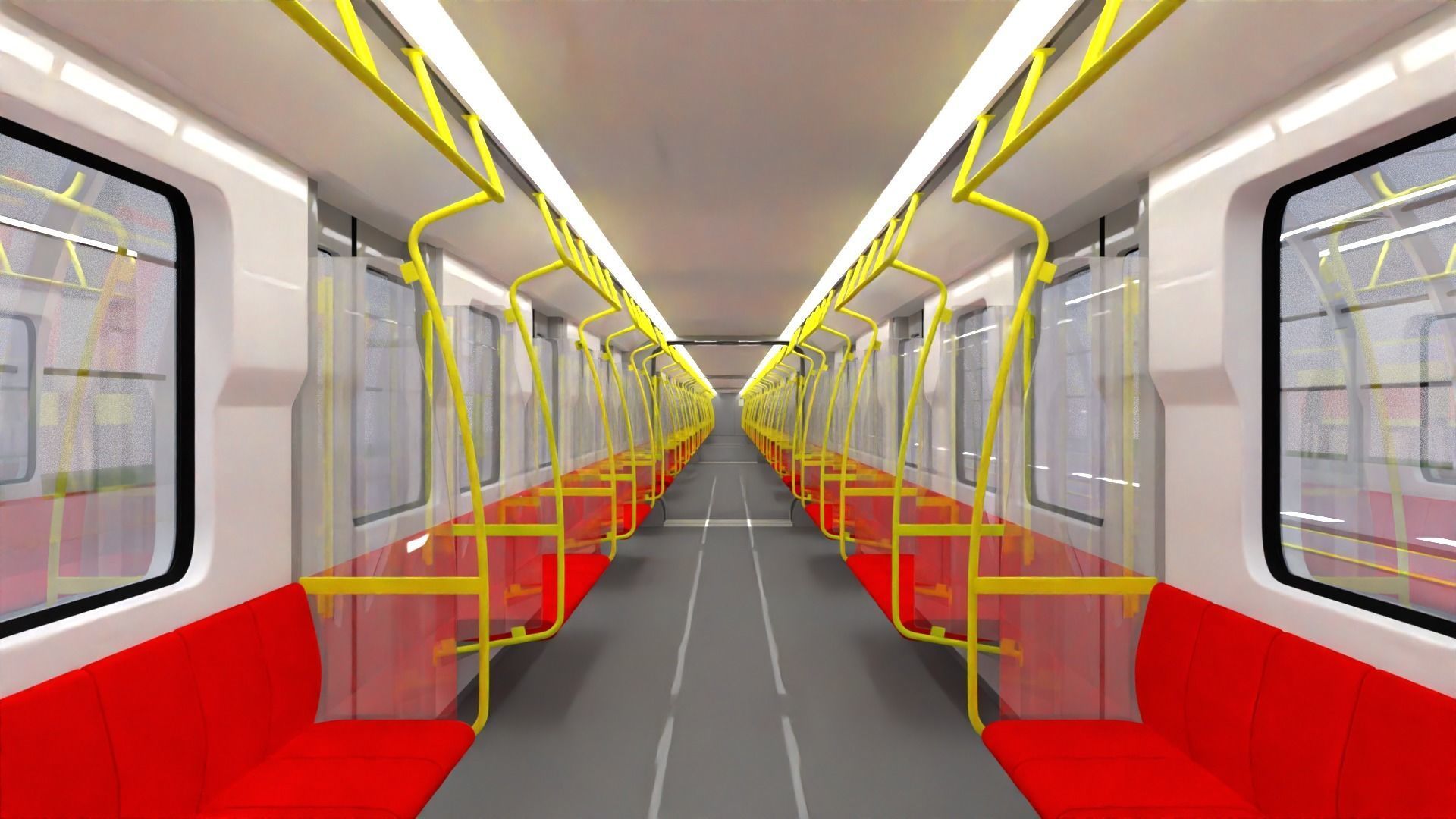 Warsaw metro station II 3D model_8