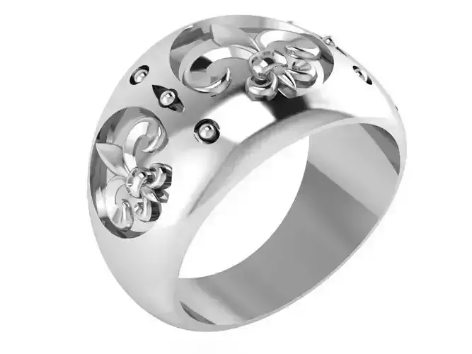 Fleur de lis Ring 0127