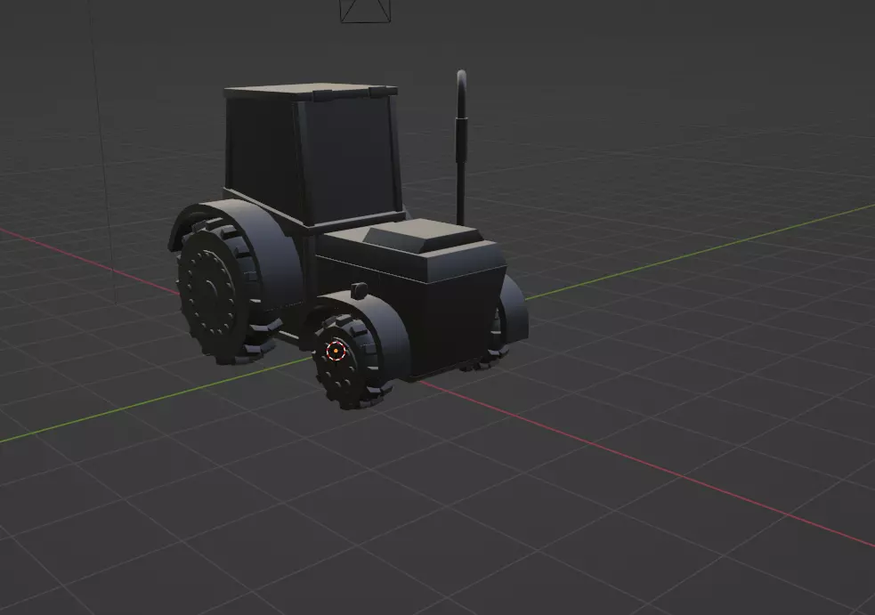 3D LowPoly Tractor Model Free low-poly 3D model_0