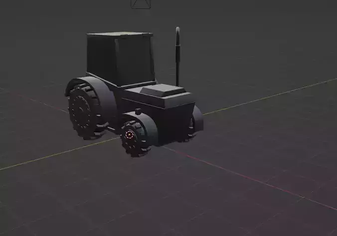 3D LowPoly Tractor Model