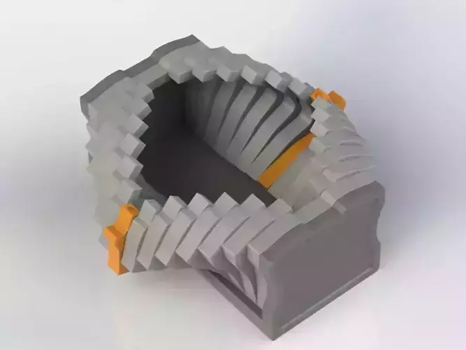 Storage Box with Ribs Like for Opening