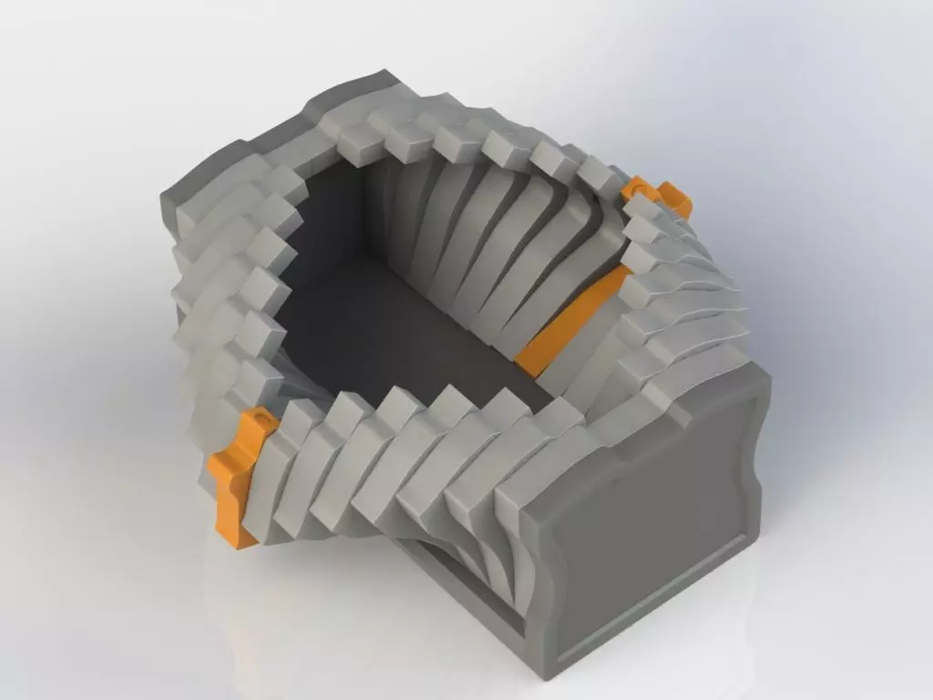 Storage Box with Ribs Like for Opening 3D print model