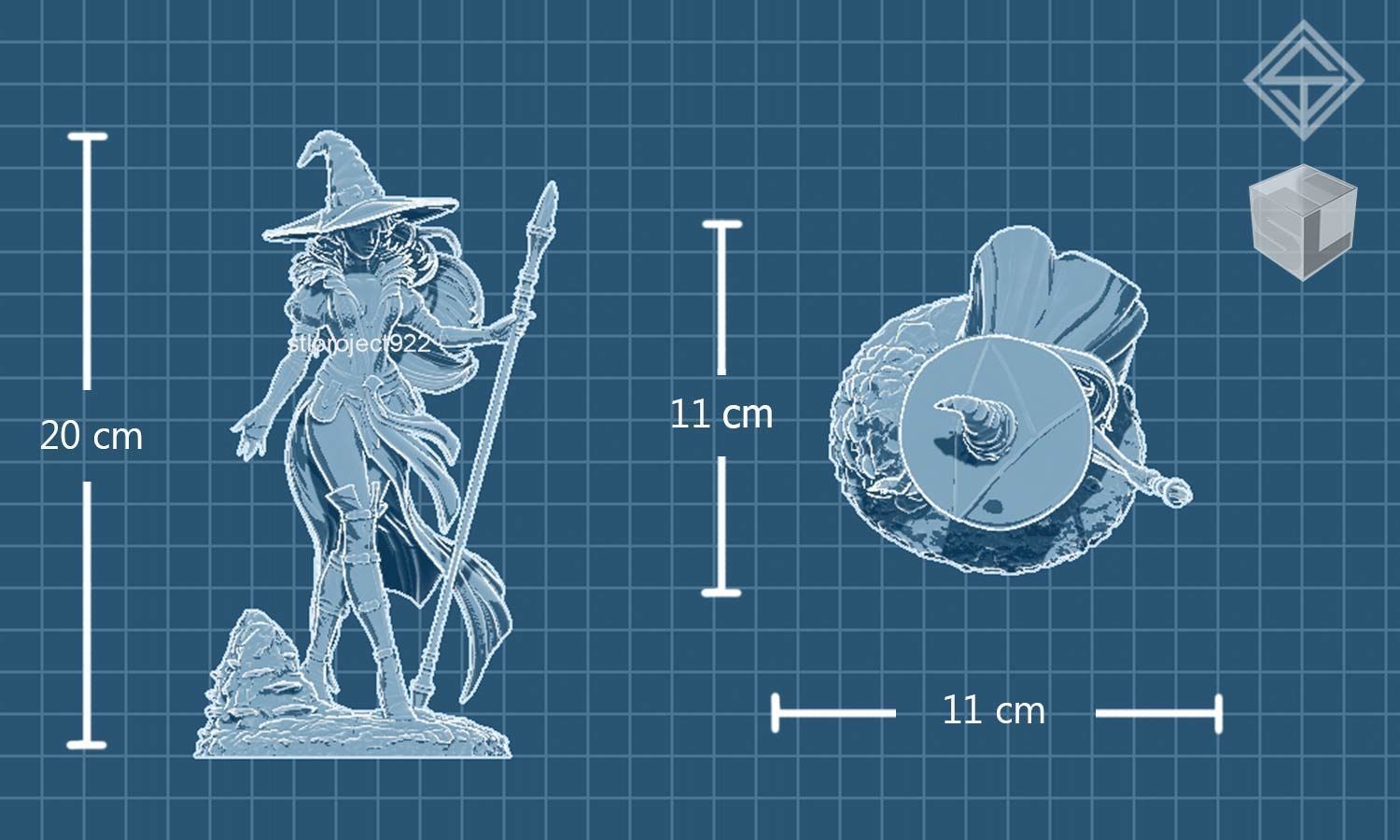 Sorceress 3D print model_4