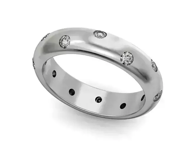 Tiffany wedding ring round cut diamonds  989