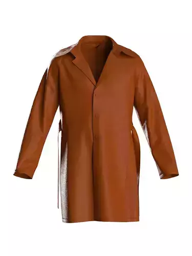Male raglan leather trench coat