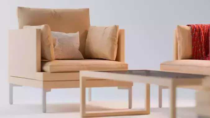 Sofa Set 3d model