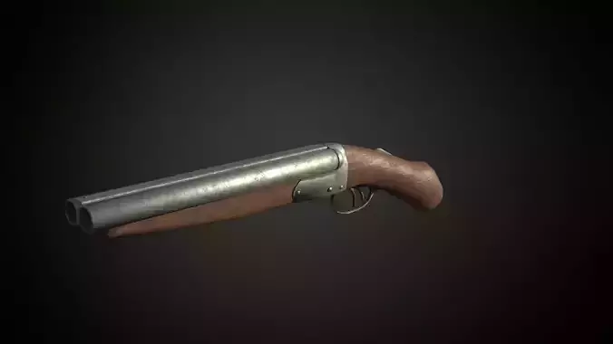 Sawn off double barrel shotgun