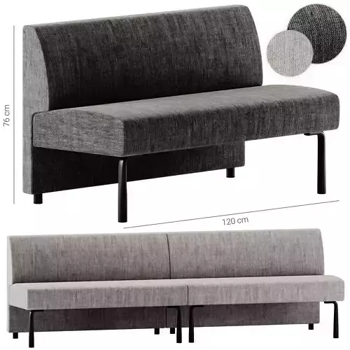 Et al AMBIT 1060 Fabric bench seating Sofa 3D model