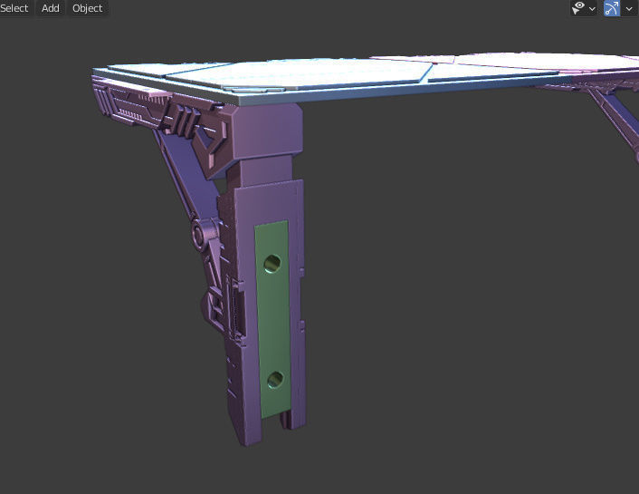 WALL RACK - SHELF - STORAGE WITH FUTURISTIC THEME 3D print model_5