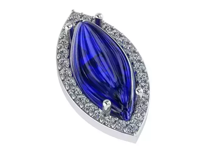 Marquise Halo Pendant 0144