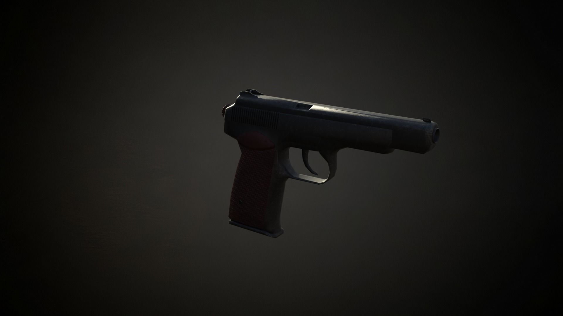 Stechkin APS pistol Low-poly 3D model_5