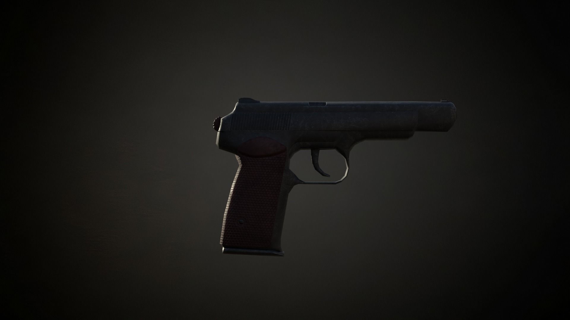 Stechkin APS pistol Low-poly 3D model_4