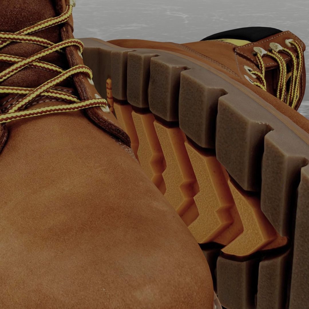 GREYDER - 3D BOOTS - CAMEL Low-poly 3D model_12