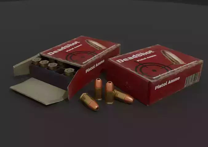 Pistol Ammo Box Game Ready