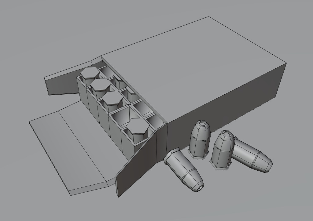 Pistol Ammo Box Game Ready Free low-poly 3D model_8