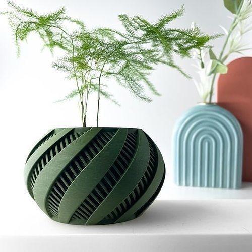 decorative succulent pot 3D print model