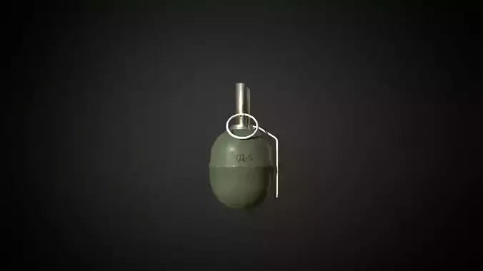 Rgd-5 soviet hand grenade Low-poly 3D model