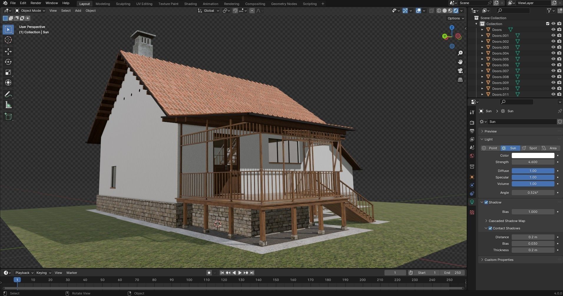 Village House 3D model_23
