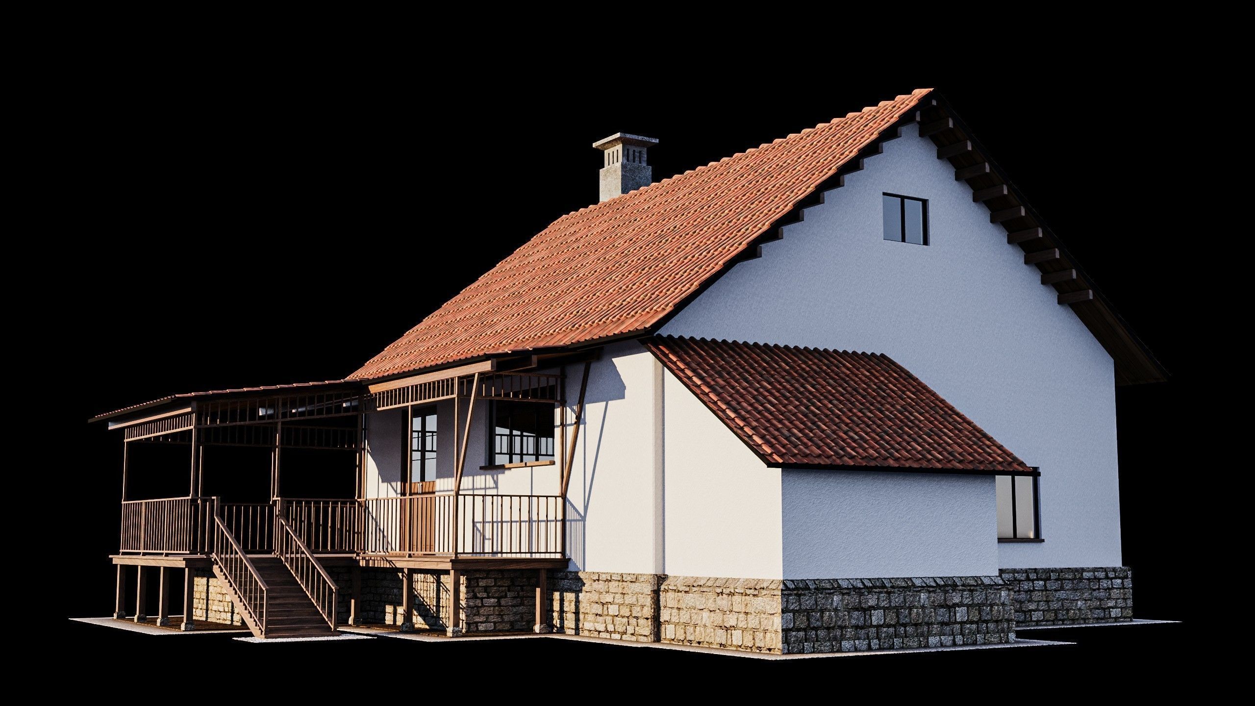 Village House 3D model_1