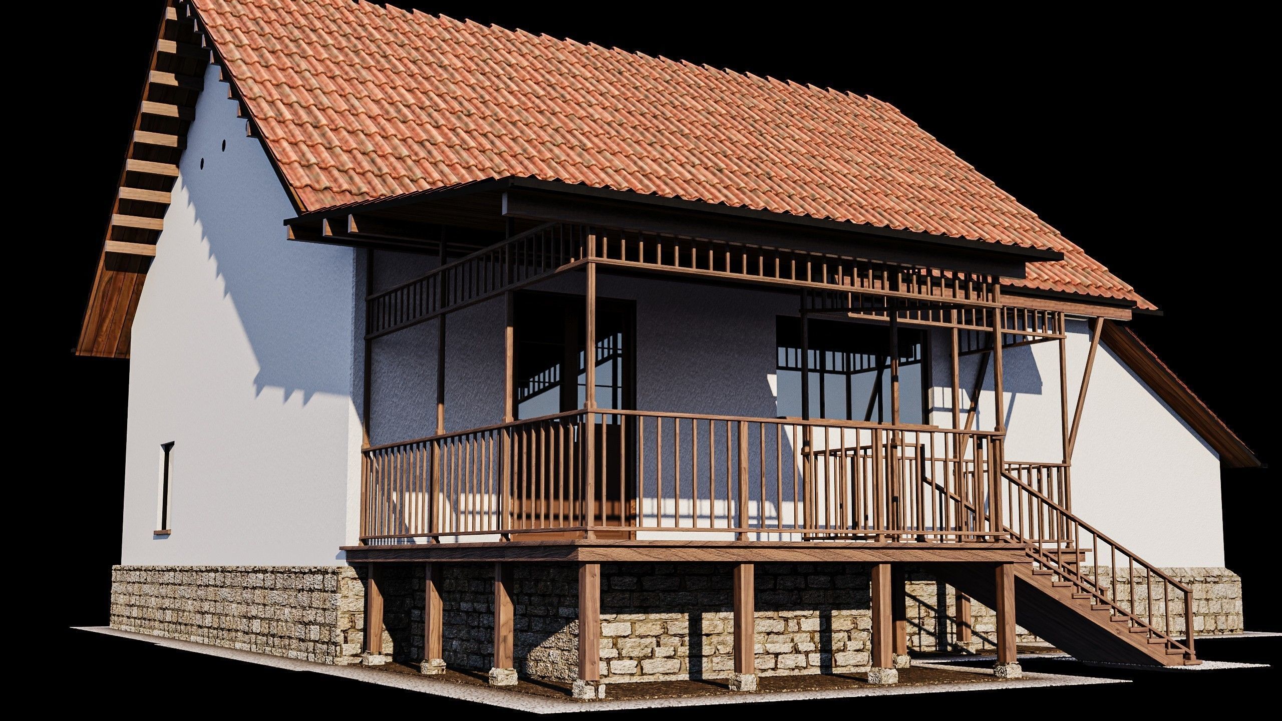 Village House 3D model_3