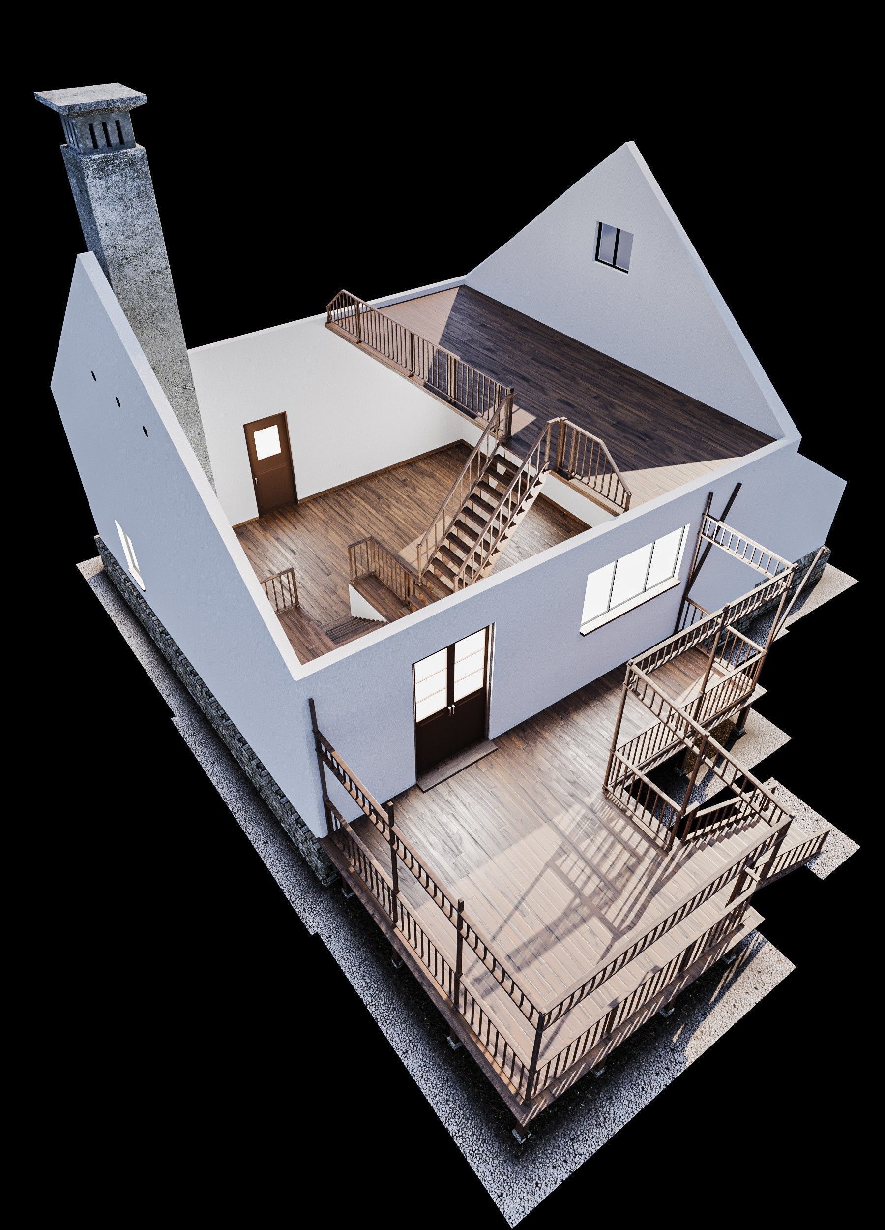 Village House 3D model_5