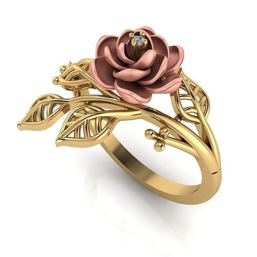 Rose Ring 3D print model