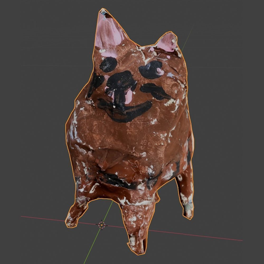 Nova Cat Art Piece Low-poly 3D model_2