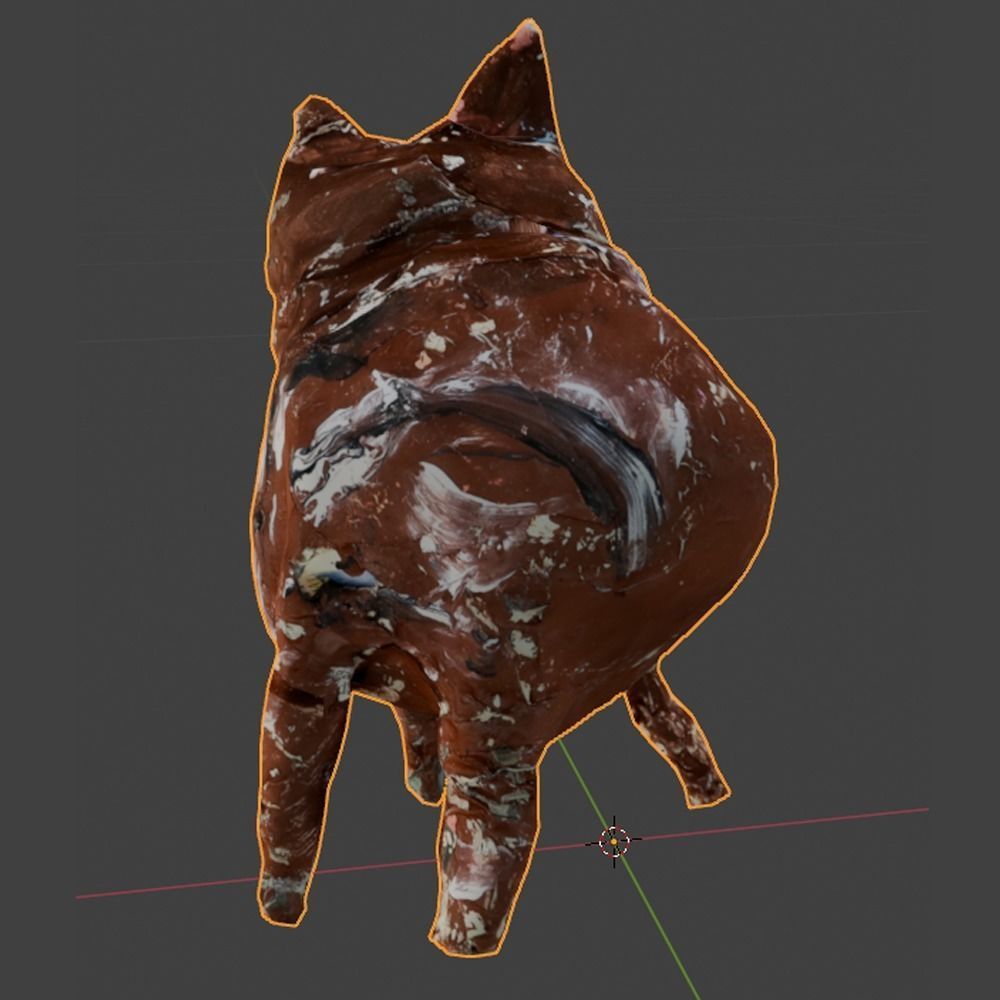 Nova Cat Art Piece Low-poly 3D model_1