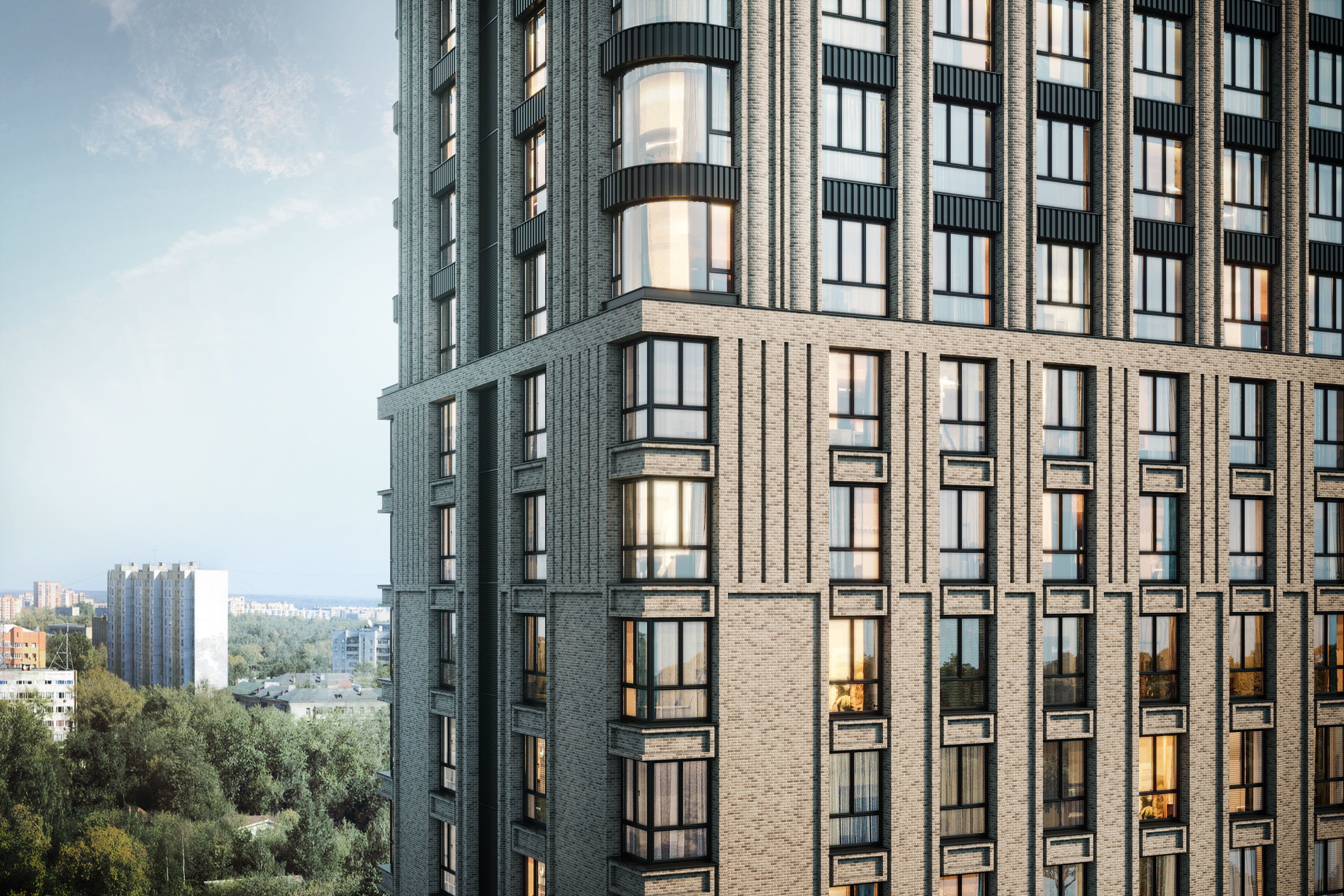 Modern apartment building concept 3D model 3D model_10