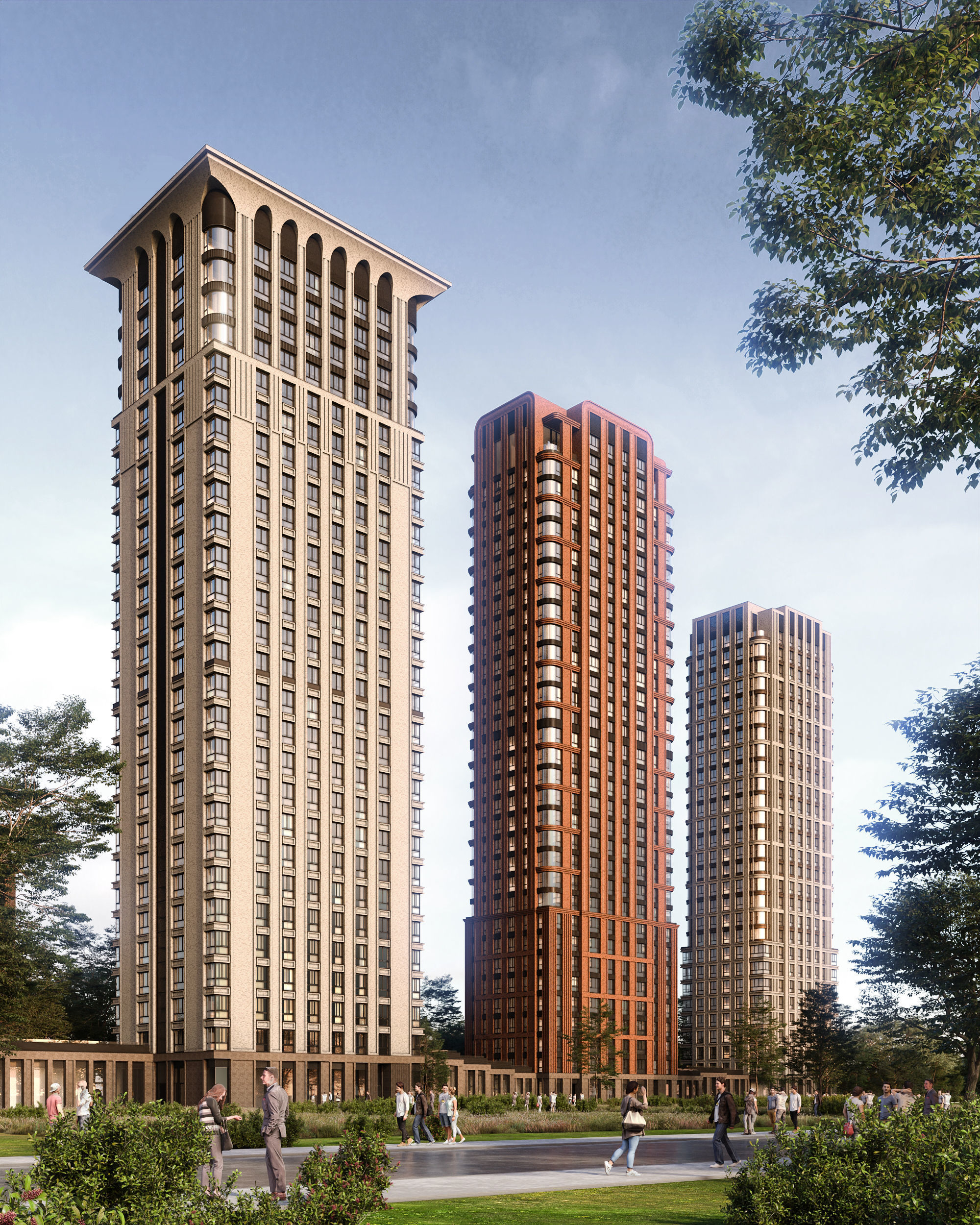 Modern apartment building concept 3D model 3D model_5