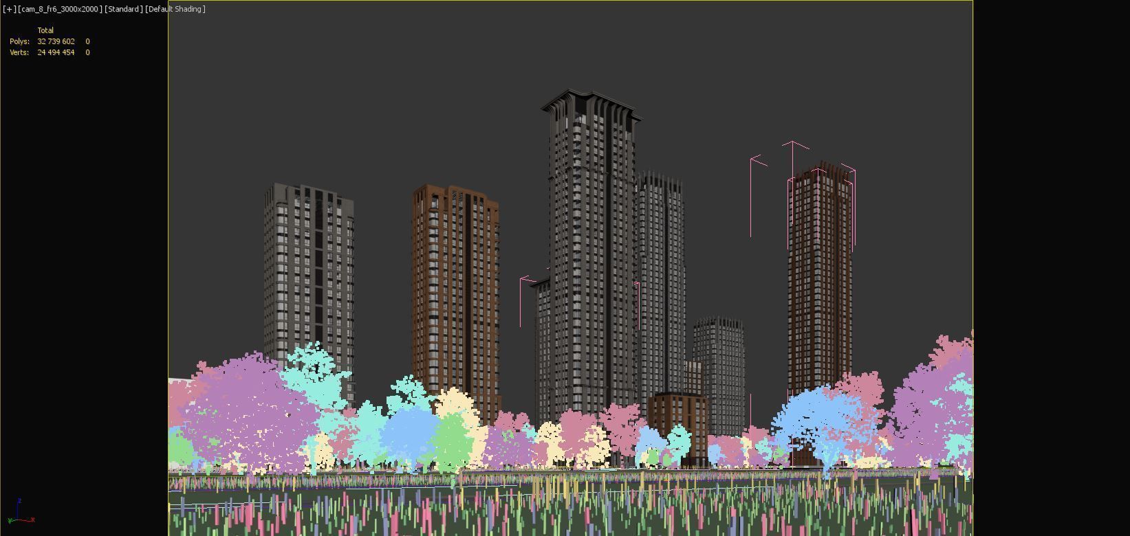 Modern apartment building concept 3D model 3D model_7